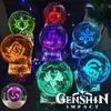 Genshin Impact Dios de la versión LED Crystal Ball Luminoso 7 Elemento Cosplay Toy Ornaments Regalos para niños Propiedades de decoración del hogar Figuras 240425