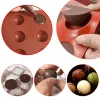 Moldes 2pcs Moldes de silicone de meia esfera para bombas de chocolate Moldes de bolo 6 orifícios para cozinha ferramentas de massa de cozinha