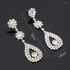 Stud -oorbellen We057 Fashion Women Bridal Traan traan Rhinestones Wedding Jewelry Party Gift