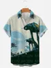 Camisas casuales para hombres alienígena mecha 3d estampado clásico estilo clásico para hombre vestido hawaiano social retro camiseta blusa camisa casuais Slim Fit