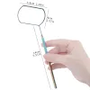 Outils Miroir de cils multifonction Miroir de maquillage de beauté en acier inoxydable Miroir à poignée longue pour vérifier l'outil de greffe de faux cils