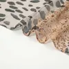 Shawls Summer Thin Chiffon Scarf Leopard Printed Hijab Shawls For Women Muslim Wraps Breathable Long Scarf Fashion Headband 150*50cm d240426