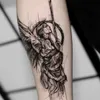 Tatueringsöverföring varar Herbal Angel Fake Tattoo For Woman Man Arm Art Tattoo Sticker Punk tillfälliga tatueringar Vattentäta Tatuajes Temporales 240427