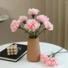 Dekorative Blumen künstliche Karnation Single Zweig Realistische Simulation Seidenblume Muttertag Geschenke Home Party Room Dekoration Requisiten