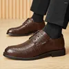 Dress Shoes Handmade Men's Low-Top Lace-up Genuine Leather Retro Formal Wear Business Work Luxury Oxford