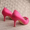 Kledingschoenen 23 kleuren rond teen dames hoge hakken in roze bruiloft bruidsmeisje prom