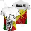 Camisetas masculinas Polinésia Havaí King Kamehameha Tribo da bandeira country Hawaii 3dprint Rua Roupe