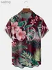Herren-T-Shirts Japanische Pflaumenblütenkiste kurzärmelige hawaiianische Sommermenschen Topxw
