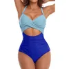 One Piece Swimsuit for Women in Large Size, New Multi-color Solid Color Bikini, Sexy Backless