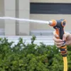 Watering Spray Gun Garden Hose Nozzle Adjustable Water Lawn Irrigation Car Wash High Pressure Sprayer 240418