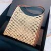 Woven shoulder backpack shopping bag full of artistic atmosphere