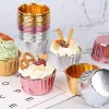 Stampi 50 pezzi di carta muffin arrotolata tazza rivestita di torta resistente ad alta temperatura Cupcake Cupcake Fare di nozze cottura cucine accessori da cucina