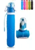 Happsvarlig silikonvattenflaska Silikon Fällbar vattenkokare Utomhus Sport Vattenflaska Travel Rinnande flaska 750ml1172059