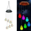 Figuras decorativas Lámpara solar Chimes de viento Chimes Windchimes LED LED