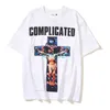 Saint Michael Cross Audioabdruck Aprikosen Freizeit Runde Hals Kurzarm T-Shirt