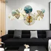 Decoratieve beeldjes Chinese veranda hanger smeedijzeren ijzerstijl woonkamer interieur decoratie wandklok paneel creatief huis