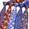 Bow Ties 20 Colors 7CM Mens Necktie Floral For Man Polyester Silk Jacquard Patterns Cravat Business Party Corbatas Para Hombre