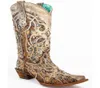 Boots Frauen039s Taupe Inlay Western Snip Toe012345674190682