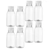 Tazze da 8 pezzi bottiglie di latte bottiglie vuote bevande frigo contenitori mini coperchi barattoli trasparenti frullati riutilizzabili tappi trasparenti riutilizzabili