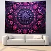 Tapisseries Tapestry Purple Mandala Series Fond suspendu nordique décoration de maison nordique chambre décorative mur