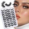 Dikke pluizige wimpers Natuurlijk zachte lichtgewicht handgemaakte herbruikbare krullende 3d nerts nepwimpers volledige strip lash extensions Beauty Supply