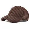 Softball cokk jesienna zimowa czapka baseballowa Kobiety Corduroy Winter Hats for Women Snapback Hat Kobiet Hip Hop Cap Gorras Bone