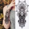 Tattoo Transfer 10 Piece Waterproof Temporary Tattoo Sticker Sexy Flower Wolf Lion Skull Dimond Rose Knife Body Arm Art Women Sleeve Personality 240426