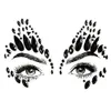 Tatuering Överföring Tillfälliga tatueringar Glitter Fake Tattoo Rhinestones For Women 3D Sexy Face Tattoo Stickers Party Makeup Face Face Juveler Tatoo 2023 Ny 240427