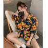 Women's Blouses Flower Printed Hawaiian Shirt Casual Retro Printing Short Sleeved Versatile Beach Style Floral Loose Summer