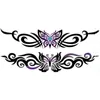 Transfert de tatouage 2021 Butterfly Flower Girls Tattoo Tattoo Black Design Body FaTToo Tattoo Autocollant Ledly étanche pour les femmes 240427