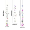 Décorations 1 PC Galaxy Star Moon Crystal Wind Chime Pendentif For Home Decor Garden Garden Suncatcher Fêtes de fête