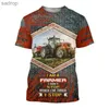 T-shirts voor heren Nieuwe 3D-print Tractor Car Heren Casual losse oversized zomer Modieuze kleding Street Sports Top Short Sleved T-shirt.xw