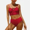 Swimwear's Swimwear's Charmleaks Bikini Bikini sexy su costumi da bagno a due pezzi da bagno arricciati