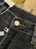 2024 Spring herfst borduurbrief afdrukken zipper herenjeans gescheurd licht gewassen man's lange potloodbroek wcnz120