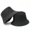 Cappelli larghi brim secchio nero con cappello da secchio solido a doppio lato unisex semplice occhiali hip-hop da uomo panoramica pesca boonie sunhat q240427