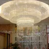 Luzes de teto El lobby redonda lâmpada de cristal villa sala de estar para jantar led led luminária de engenharia de engenharia lâmpadas