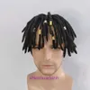 Black persons dirty braid wig hair piece style straight mop head perm firm high temperature silk