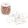 Party Decoration 30m Rose Gold Abs Imitation Pearl String Beads Chain For DIY Craft Garland Wedding Centerpieces Supplies