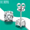 Stullo Doteffil D Colore 0,1-1 Carat Moissanite Purring Vite indietro per donne al 100% 925 Gioielli per matrimoni in oro in argento sterling D240426