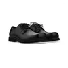 Chaussures décontractées Super Recommande Big Square Toe Concise Derby Modern Man Lace Up Up All-Match Oxfords