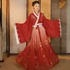 Kinesisk traditionell Hanfu kostymkvinna Ancient Han Dynasty Dress Oriental Princess Dress Lady Elegance Tang Dynasty Dance Wear Wear 240418