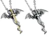 Pendant Necklaces Vintage Necklace For Men Stainless Steel Dragon Wing Sword Punk Jewelry4591994