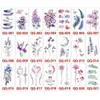 Tattoo Transfer Sexy Waterproof Long Lasting Temporary Decal 3D Body Tattoo Sticker Black Rose Butterfly Design Cover Scars 240426