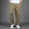 Мужские брюки мужские брюки. Случайные брюки Монохромные плюс размер M-6xl Эластичная талия 100% чистая хлопчатобу