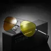 Lunettes de soleil verres de vision nocturne polarisés jaune clair changement de couleur pour hommes