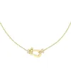 Designer Swarovskis Jewelry High Version Fredl New Classic Horseshoe Necklace Womens Rose Gold Full Diamond Collection