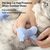 Dog Apparel 4Pcs Pet Shoes Rain Rubber Non-slip Cat Nail Covers Boot Ankle Boots Accessories