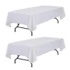 Tampons comprimés de table en satin rectangulaire linge de table en polyester lavable Tipe de table résistante pour le buffet de mariage SATEN MANTEL