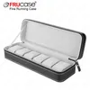 Frucase Black Watch Box 612 Grids Pu Leather Case Storage för Quartz Watcches Smyckeslådor Display Gift 240412