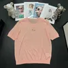 Frauen-T-Shirt-Designer Gaoding Luo Family Academy Style 24 Sommer Neues dünne Wollseide gestickt